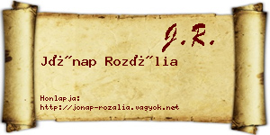 Jónap Rozália névjegykártya