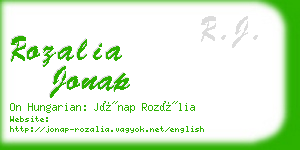 rozalia jonap business card